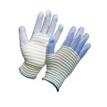 White PU Palm Coated Polyester Shell Hand Protective Work Gloves